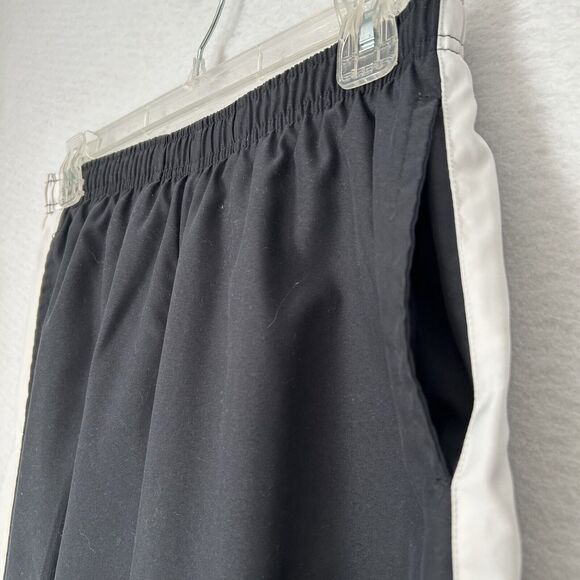 Nike Track Pants Women S Black White Stripe Slit Swoosh Athleisure Comfy Vintage - Picture 7 of 10